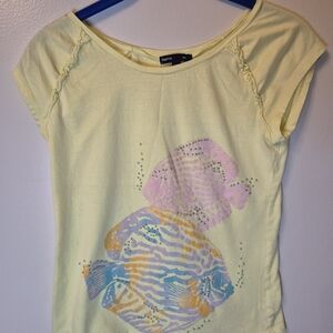 Girls Yellow Fish Graphic Tee - GapKids
